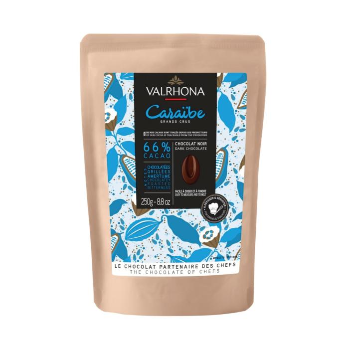 Cioccolato Fondente Caraibe 66% Valrhona 250g